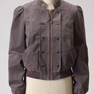 Anthropologie Idra Soft Cord Bomber Jacket Sz 2